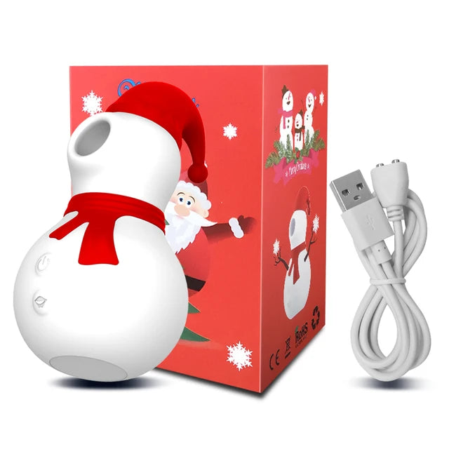 Christmas Snowman Sucking Vibrator