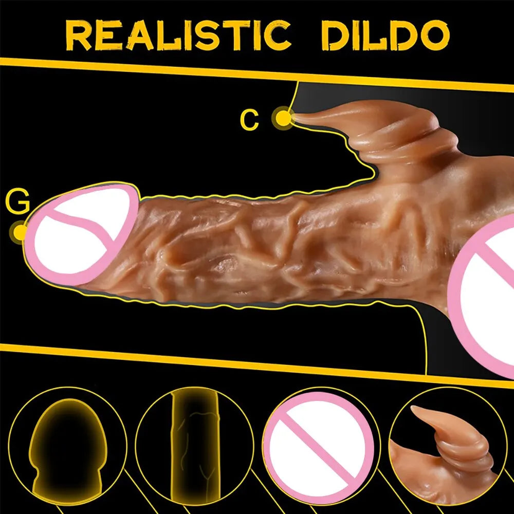 Realistic Thrusting Dildo Vibrator for Women