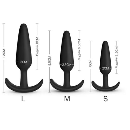 Silicone Anal Plugs With 3 Different Size