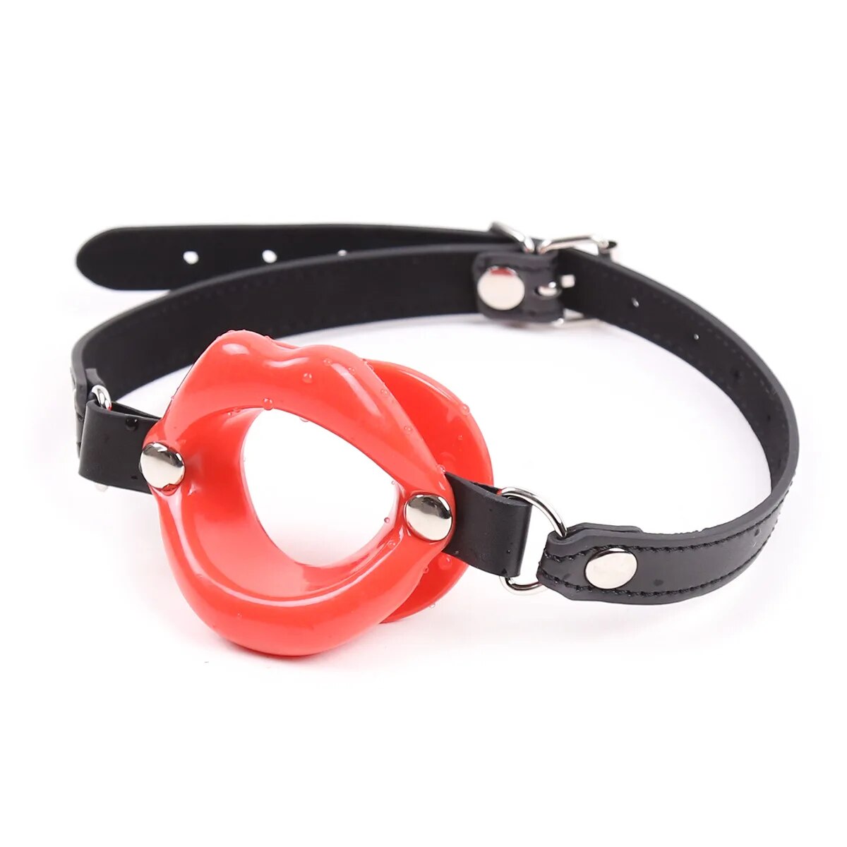 BDSM PU Leather Silicone Open Mouth Gag