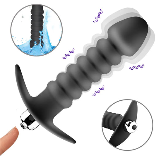 Vibrating Anal Plug Dildo Stimulator For Men And Women